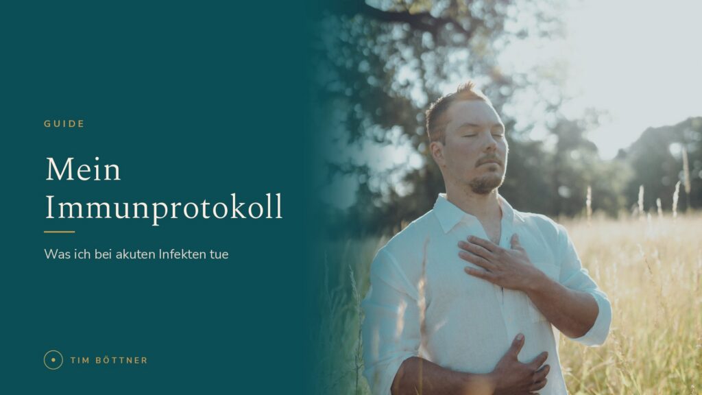 Banner zum Guide „Mein Immunprotokoll“ von Tim Böttner