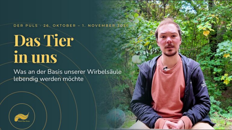 Der Puls der Woche vom 26. Oktober bis 1. November 2026: Das Tier in uns – Tim Böttner